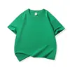 Camiseta Infantil Redonda de Algodón 180g, Ropa Infantil Casual Holgada, Camiseta de Manga Corta, Uniforme Escolar, Camiseta Infantil Lisa Personalizada