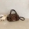 Bolso de hombro cruzado 2026 nuevo, casual y simple, para mujer, bolso de mano retro versátil de lunares, bolso cruzado lindo y dulce