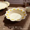 Conjunto de tigela e prato foscos pintados à mão estilo Ins, pratos de cerâmica de alto valor, tigelas para uso doméstico, tigelas de sopa, tigelas de ramen, pratos de jantar, louças