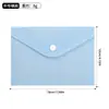 Bolsa para documentos con broche de presión en colores macarrón, 18 seda, estilos horizontal y vertical, bolsa para documentos colorida de gran capacidad A5A6A7