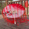 Novo Estilo Chinês Borla Fita Seda Guarda-chuva de Papel de Óleo Estilo Antigo Adereços de Dança da Dinastia Han Cheongsam Estilo Nacional Fotografia Guarda-chuva Artesanal