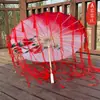 Novo Estilo Chinês Retro Borla Guarda-chuva de Seda Dinastia Han Sessão de Fotos Estilo Chinês Guarda-chuva de Papel Oleado Adereços Estilo Antigo Guarda-chuva de Arte Clássica