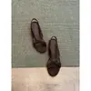 Encuentro Primero Temporada 2026 Primavera/Verano Nuevos Tacones Altos de Punta Fina Sandalias de Punta Cerrada Versátiles con Hebilla para Mujer