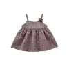 Conjunto de Otoño para Niñas 2026 Nuevo Vestido Floral Morado Infantil Conjunto de Tres Piezas Base Morada para Bebé