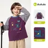 [Compra 2 Artículos, Obtén 5 Yuan de Descuento] Camiseta Infantil Dudu, Sudadera de Manga Larga de Dibujos Animados de Otoño para Niños, Conjunto de Otoño para Niñas, Ropa Interior