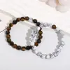 Pulseira popular de contas europeia e americana pulseira de casal de turquesa transfronteiriça joia estilo rede vermelha de pedra natural feminina em estoque atacado