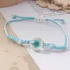 Flores secas, flores preservadas, pulseira de flor de pessegueiro e gipsofila, flores em cordão de cera bicolor colorido de vidro, joias para transmissão ao vivo transfronteiriça atacado