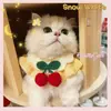 Coleira de Tricô à Mão para Pet, Colar de Gato Fofo de Tricô, Coleira para Gatinho, Cachecol Decorativo para Cães de Porte Pequeno