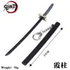 Anime Hoja Fantasma Xia Zhu tiempo transparente Yilang cuchillo de rueda japonés accesorios de anime hoja de madera juguete para niños 17CM