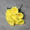 9 Peônias de Austin Decoração de Jardim para Casamento Enfeites Decoração de Interiores Flores Artificiais Adereços para Fotografia Flores Artificiais