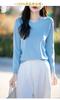 Camiseta Base de Punto de Algodón Puro con Cuello en V Anti-Pilling para Mujer, Nuevo Suéter Interior Suave y Acogedor, Top de Moda Versátil Holgado