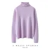 Nueva colección de otoño e invierno: Prenda base de punto de cachemira moderna y suave, color liso, adecuada para el trabajo y el uso diario, diseño simple con cuello con volantes