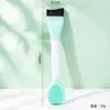 Cepillo Limpiador Facial de Silicona Transfronterizo Limpiador Facial de Doble Cabeza Removedor de Puntos Negros Artefacto Cerdas Suaves Brocha para Base de Maquillaje y Mascarilla