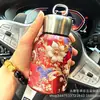 Copo Térmico Robusto de Aço Inoxidável 304 Portátil para Uso Externo com Bolso com Aba e Argola para Transporte Copo a Vácuo de Camada Dupla