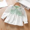 Camisas de Manga Larga para Niñas 2025 Nuevos Tops Versátiles de Primavera y Otoño para Bebés Ropa Exterior a la Moda Estilo Coreano Ropa de Otoño