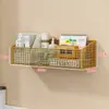 Estante de almacenamiento de pared para dormitorio de estudiantes, estante colgante adhesivo para dormitorio, organizador de pared para mesita de noche/sobre cama, cesta colgante sin perforaciones
