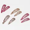 Novo Cor de Leopardo Vintage Presilha Lateral Presilha bb Moda Estrela de Cinco Pontas Franja de Cabelo Quebrado Presilha Lateral Acessórios de Cabelo Femininos Adorno de Cabeça