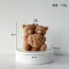 Dia dos Namorados Transfronteiriço Urso Casal Segurando Flores Vela Perfumada Ins Enfeites Criativos Arranjo Romântico de Casamento Vela
