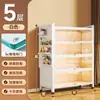 Estantería de Acero con Vidrio Transparente y Puertas, Vitrina a Prueba de Polvo, Armario de Almacenamiento de Hierro para Figuras de Modelo