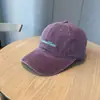 Gorra de béisbol verde de algodón lavado con estampado de letras estilo coreano 2026, unisex, versátil, adelgazante, gorra tipo visera para protección solar en todas las estaciones