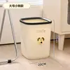 Cubo de Basura Grande de Plástico Espeso Tipo Anillo de Lujo para Hogar, para Sala de Estar, Cocina, Baño y Inodoro, Sin Tapa