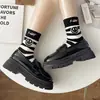 Calcetines de Pantorrilla con Cara Sonriente para Mujer, Cálidos y Adelgazantes, Calcetines Largos con Bloques de Color Blanco y Negro, Calcetines Holgados Vintage de Tubo Medio-Alto Jk