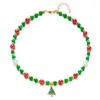 Enfeites de Natal Transfronteiriços, Novo Elegante Pingente de Floco de Neve com Contas para Árvore de Natal, Acessórios e Presentes Versáteis para Feriados