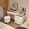 2026 Nuevo Tocador de Madera Maciza Dormitorio Simple Moderno Pequeño Estilo Crema Mesita de Noche Mesa de Maquillaje Tocador Gabinete Integrado