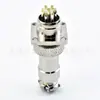 Enchufe cuadrado GX12 de 2 núcleos 3 núcleos 4 núcleos 5 núcleos 6 núcleos 7 núcleos conector de cable enchufable de aviación de 3 agujeros