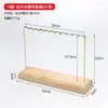 Brincos de madeira maciça Armazenamento Display Rack Metal Latão Haste Orelha Prego Rack Jóias Jóias Display Rack Pérola Wen Play Rack
