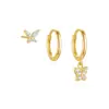 Pendientes Clásicos de Ocho Puntas Octagonales con Forma de Estrella de Diamante Set Mariposa Versátiles Pendientes para Mujer Venta Caliente Transfronteriza Europea y Americana