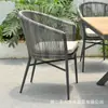 Direto da Fábrica cadeira de vime para exterior mesa e cadeira para pátio de jardim Nórdico Exterior Exterior Villa Hotel mesa e cadeira de madeira antisséptica