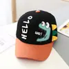 Gorra de pico para niño otoño caricatura de dinosaurio gorra de béisbol para bebé primavera y otoño niños y niñas protección solar moda sombrero para niños moda