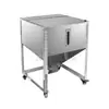 Contenedor Móvil Cuadrado de Acero Inoxidable para Almacenamiento 50KG 100kg Caja de Almacenamiento de Gránulos de Plástico Contenedor Dispensador para Rotación de Materiales de Almacén