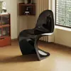 Silla Panton silla moderna para el hogar silla de comedor de diseñador silla nórdica silla simple de plástico moderna con respaldo para discusiones y taburete de maquillaje