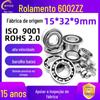 6002zz fabricantes fornecem 15 * 32 * 9 rolamentos de esferas de sulco profundo, gama completa de tamanhos, alta velocidade e baixo ruído