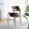 Silla de Comedor Crocus de Madera Maciza de Diseño Estilo Nórdico Silla con Respaldo de Bolsa Suave para el Hogar Silla Moderna Simple de Ocio para Reuniones y Negociaciones