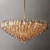 Candelabro de Cristal Estilo Americano de Lujo Ligero para Sala de Estar, Villa Dúplex, Nuevo Diseño Creativo Estilo Hong Kong para Comedor, Dormitorio, Hotel y Iluminación de Alojamiento