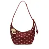 Bolso informal tipo bola de masa de lunares estilo coreano para mujer, nuevo bolso de hombro retro casual de gamuza, bolso cruzado para el día a día