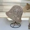 Chapéu Bacia Vazado Estilo Coreano Multicor Feminino Confortável Respirável Rosto Pequeno Moderno Simples Versátil Dobrável Tricô Chapéu de Pescador