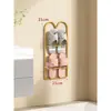 Estante para Pantuflas, Puerta de Tocador, Estante de Zapatos con Drenaje para Montar en la Pared, Entrada Baño Pared Estante de Zapatos de Múltiples Niveles