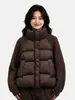Chaqueta de plumón con patchwork de manga tejida estilo europeo y americano para mujer, corta, moda de invierno 2026, cuello alto, cálida, parte superior de plumón de pato blanco, artículo de gran venta