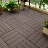 Piso de Madeira Plástica para Terraço Externo Varanda Pátio Autoportante Piso de Renovação Madeira Plástica Anticorrosão Antiderrapante Piso Montado Simples