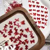 Joyería para Uñas Lazo Ámbar Mini Lazo Maillard Lazo de Resina Rojo Otoño e Invierno Color Café Corbata de Lazo Joyería para Uñas