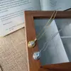 Nuevo Collar Vintage de Zirconia Huevo de Paloma Cepillado para Mujer Colgante con Sensación de Alta Gama de la Corte Francesa Retro En Stock Envío Inmediato