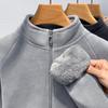 Chamarra de Forro Polar para Mujer Otoño e Invierno 2024 Nuevo Terciopelo Engrosado Cálido Top Suelto Casual Cuello Alto Cárdigan Sudadera
