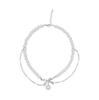 Romance tardio ~ colar de pérolas com laço de diamante flash design feminino gargantilha estilo frio corrente de clavícula