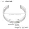 Estilo de Moda Cubo de Azúcar Anillo Ancho Liso Collar Estilo Europeo y Americano Diseño Exagerado Gargantilla Geométrica Conjunto de Pulsera y Anillo