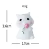 Paisagem em Miniatura de Gato Fofo para Desktop, Ornamentos DIY Criativos, Figuras Fofas, Decorações de Resina