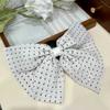 Novo estilo francês retrô malha bolinhas elegante laço prendedor feminino elegante outono e inverno acessórios de cabelo presilha de cabeça